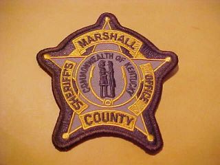Marshall County Kentucky Police Patch Shoulder Size