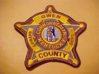 Owen County Kentucky Police Patch Shoulder Size