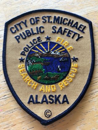 St Michael Alaska Public Safety Police Fire Search & Rescue Shoulder Patch