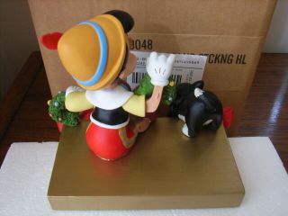 Disney Pinocchio Christmas Garland Stocking Holder Figaro Black Cat 3