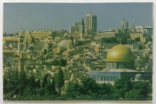 Jerusalem The Old City Viewed From The Mount Of Olive Postcard (p255)