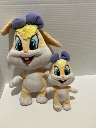 Baby Looney Tunes Six Flags Plush Bunny Lola Girl Rabbit Stuffed Animal 15”,  9”