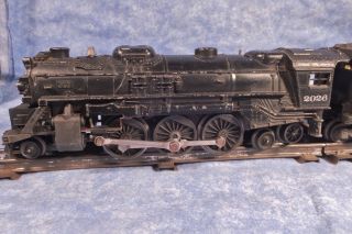 Vintage Postwar 1940 ' s Lionel 2026 Steam Locomotive 2 - 6 - 4 & Whistle Tender 6466W 2