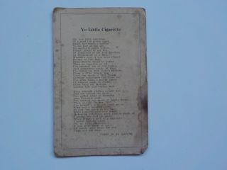 Wwi Postcard Poem Ye Little Cigarette Corporal Leach Post Card Vtg Ww I War Ww1