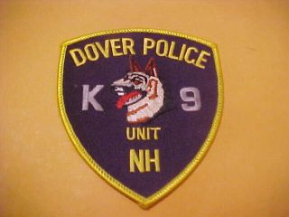 Dover Hampshire K - 9 Police Patch Shoulder Size