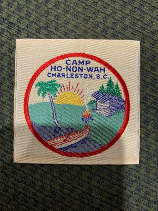 Older Woven Camp Ho - Non - Wah Patch Bsa Charleston Sc