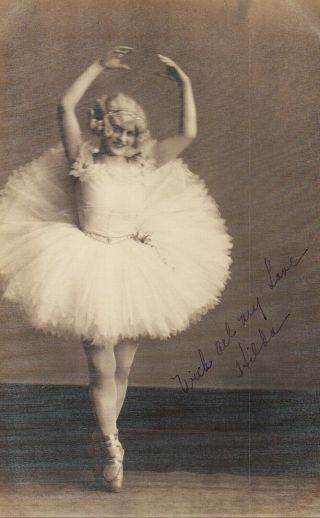 Vintage Old 1926 Photo Of A Girl Ballerina Wearing Tutu Dress Ann Arbor Michigan