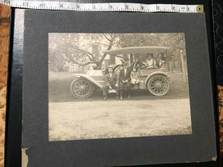 1900s Cabinet Photo Large Old Car With Cool Hood Ornament