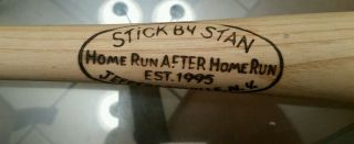 Stick By Stan Vintage Baseball Bat.  Hand Made In Jeffersonville N Y.