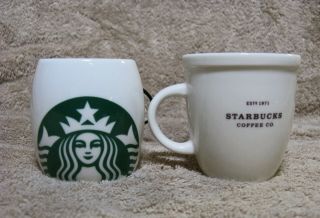 2 Starbucks Holiday Ornament Mugs 2006 & 2010 Coffee Cups Usa