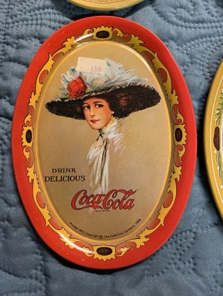 Vintage Coca - Cola Tip Trays 1973 Set Of 8 2