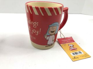 Dayspring Coffee Mug Snoopy Linus Good Tidings Of Great Joy Christmas Luke Nwt