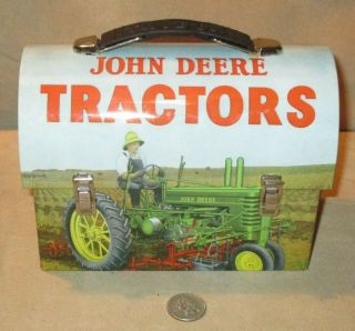 John Deere Tractors Metal Tin Lunch Box - Famer Farming Operations