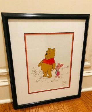 Disney Sericel: Winnie The Pooh And Piglet Too " Best Friends " Limited Edition