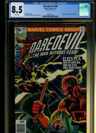 Daredevil 168 Cgc 8.  5 | Marvel 1981 | Origin & 1st Elektra.