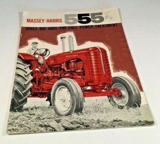 1958 Massey Harris 555 Tractors & Equipment Full Line Sales Brochure