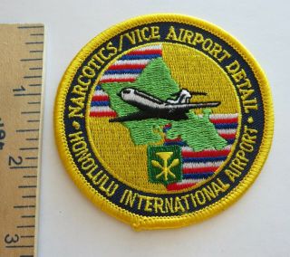 Honolulu Airport Hawaii Narcotics / Vice Detail Patch Police Vintage