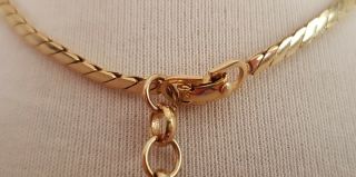 Vintage Christian Dior Choker Necklace Gold Tone 3