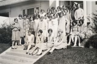 1928 Vintage Group Of Coed Sorority Girls Photo State Teachers College Colorado