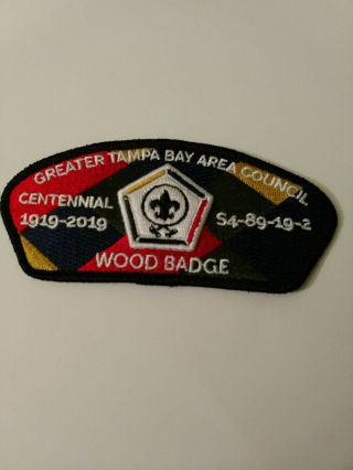 Greater Tampa Bay Area Council Csp Wood Badge S4 - 89 - 19 - 2 Centennial 1919 - 2019