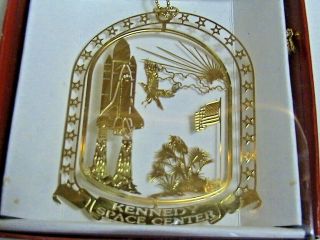 Nasa Kennedy Space Center Solid Brass Christmas Ornament Us