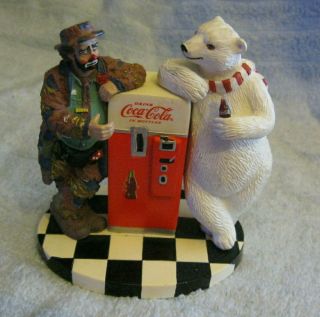Coca - Cola Emmett Kelly 1995 Cool Off With Coke Figurine