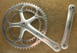 Vintage Campagnolo Record Silver 10 Speed Cranks Crankset Chainset 172.  5mm