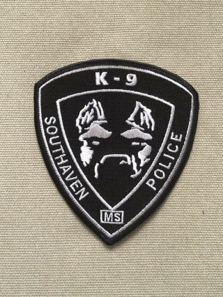Southaven Police Department K - 9 Unit Patch.