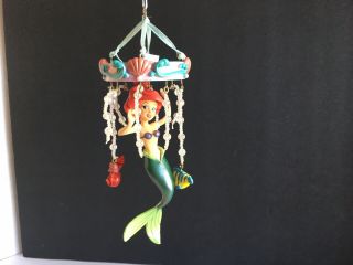 Disney Store Ornament Little Mermaid Ariel With Flounder & Sebastian