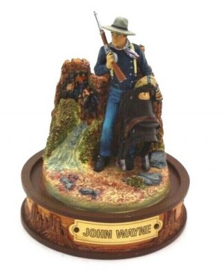 John Wayne Franklin Limited Edition Hand Painted Sculpture W / Glass Dome