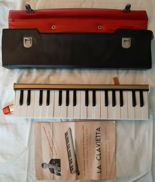 Vintage La Clavietta Melodica Mouth Organ Keyboard W/ Soft Case