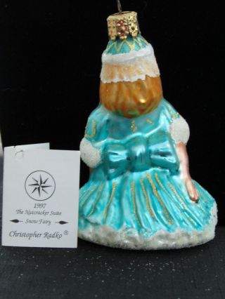 Christopher Radko Snow Fairy Nutcracker Suite III Ornament Retired 1997 2