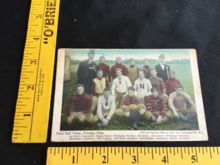 Nowata Oklahoma Football Team Postcard Early 1900’s Nowata Oklahoma