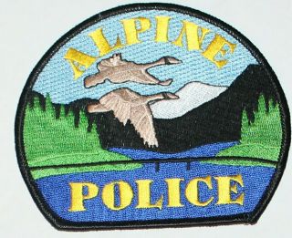 Alpine Police Wyoming Wy Pd Patch