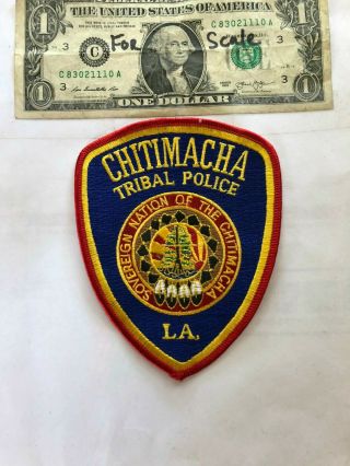 Chitimacha Tribal Police Patch (indian) Un - Sewn Great Shape