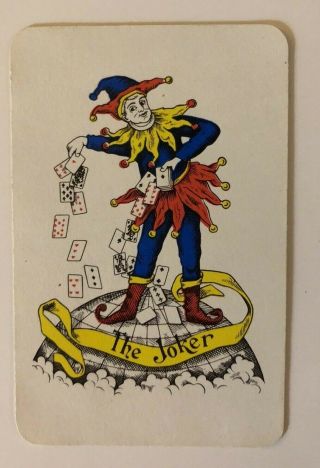 One Vintage Playing Card Advertisement Total Joker