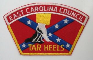 East Carolina Council Tar Heels Shoulder Patch Gauze Back [c - 1787]