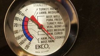 Good Vintage Ekco Stainless Steel Meat Thermometer