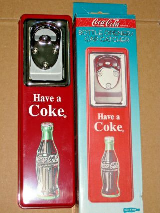 1997 Coca Cola Bottle Opener Cap Catcher Wall Mount Mip