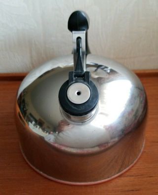 Paul Revere Ware Stainless Steel Whistling Tea Kettle Pot Copper Bottom 2 Qt.