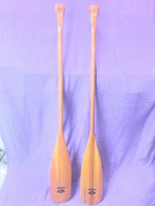 Vintage Smokers Quality Brand Water Master Canoe Paddles 54”x 6.  5”vg Fir