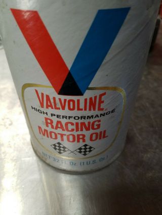 Vintage Valvoline Racing Motor Oil/full Can Of Oil 235