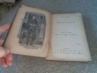 c1890 - Pride And Prejudice - Jane Austen - 129 yrs old - Vintage Collectable 3