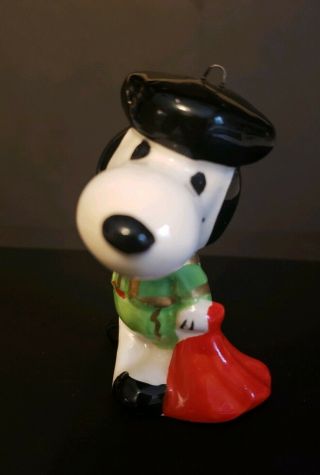 Vintage Peanuts Spanish Matador Snoopy Porcelain Ornament Figurine 3