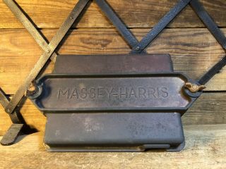 Massey Harris Tractor Combine Battery Box Cover Lid Sign 33 44 Sign Old