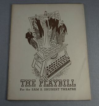 1940 The Philadelphia Story Playbill - Sam S.  Shubert Theatre