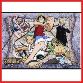 One Piece Wall Scroll Silk Screen Poster Fabric Banner Luffy Map Ge9928