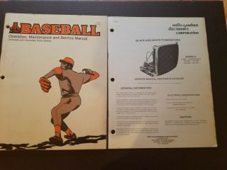 Joust,  Sinistar,  Robotron,  Solar Fox & Atari Baseball Arcade Manuals