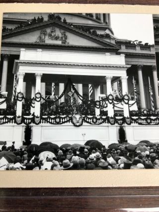 Stereoview Card Photo President Herbert Hoover Inauguration