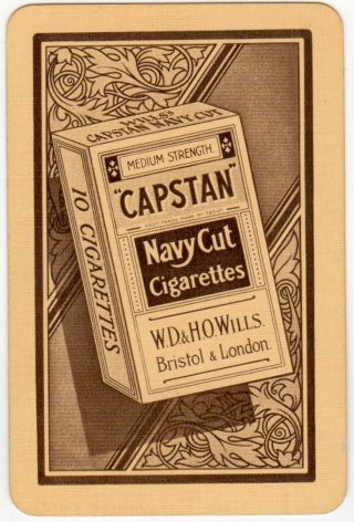 Playing Cards Single Card Old Capstan Navy Cut Cigarettes Advertising Tobacco 3